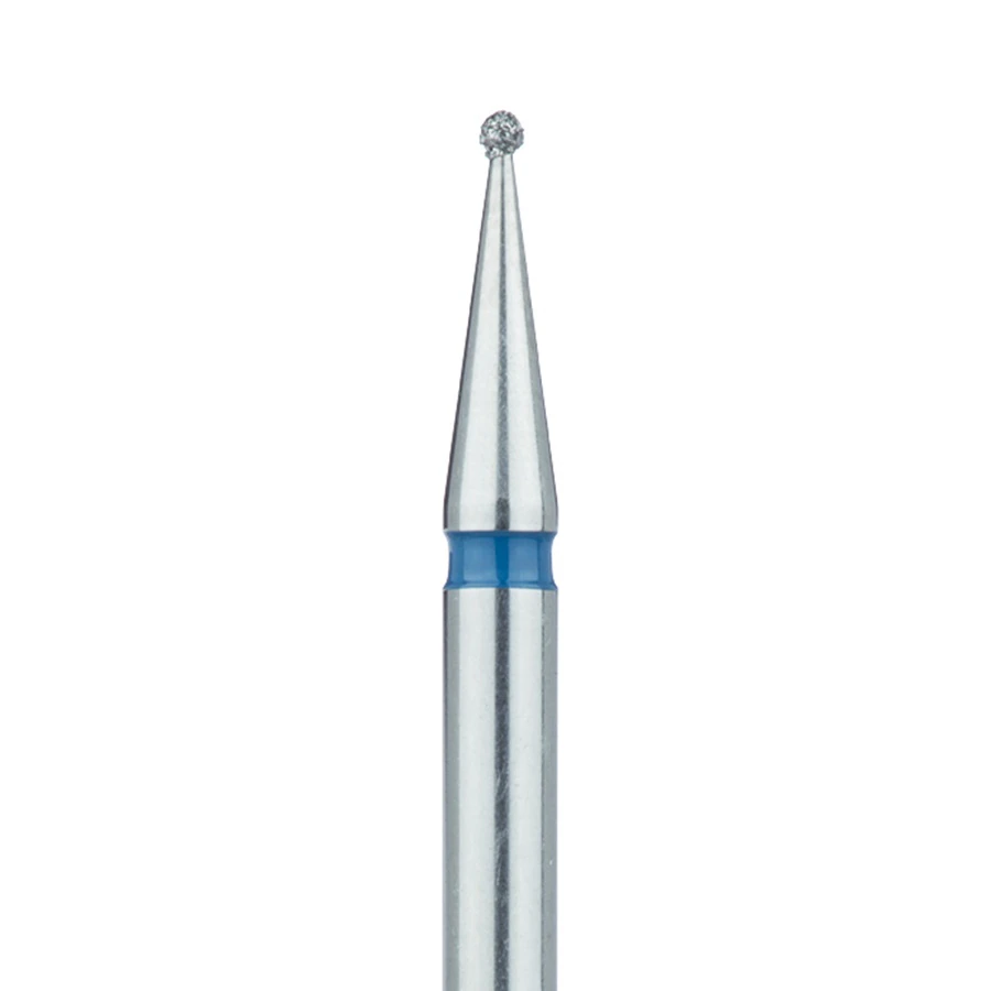 Meisinger Multi-Use Diamond Bur, HP, Round, #801, 0.9 mm, Medium Grit, Blue, 5/Pk, 801-009-HP