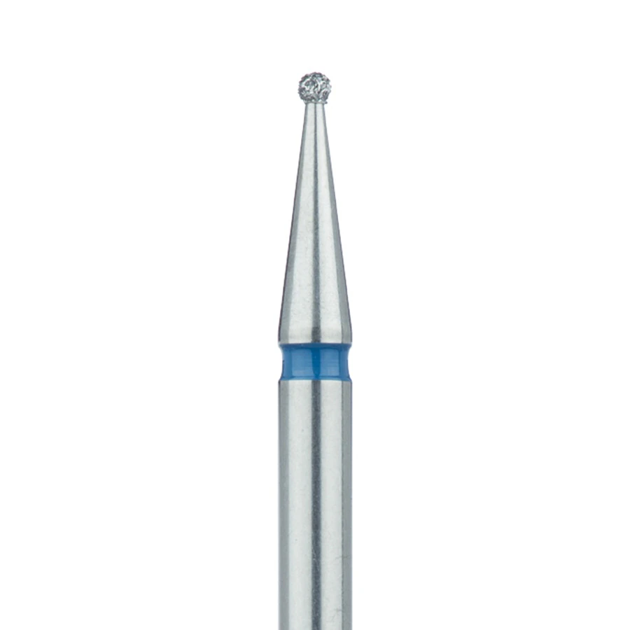 Meisinger Diamond Bur #801-012-HP, Round, Medium Grit, 1.2 mm Diameter, Handpiece (HP), 5/Pack