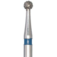 Meisinger Diamond Bur 801-016-RA, Round, Medium Grit, Blue Ring, Right Angle, 1.6 mm, Pack of 5