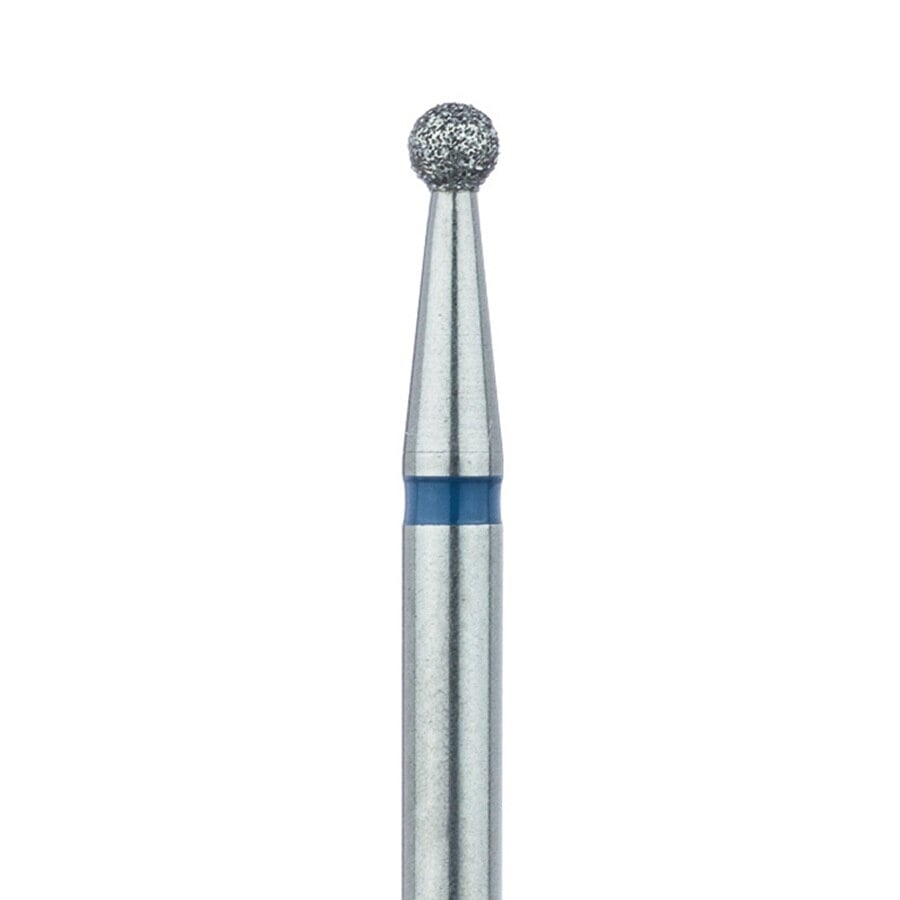 Meisinger Diamond Bur, Round, Medium Grit (Blue), HP Shank, 2.1 mm, 801-021, Pack of 5