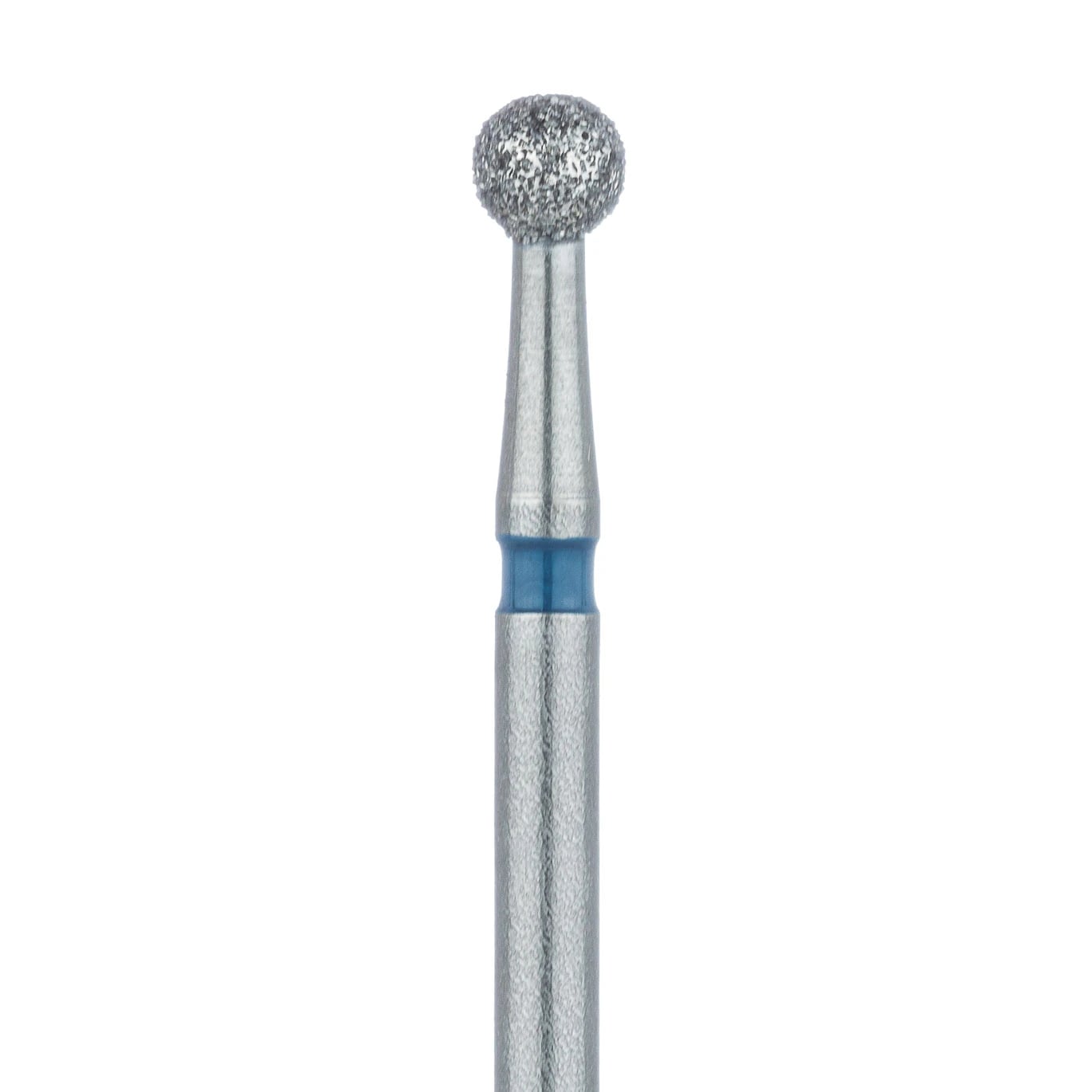 Meisinger Diamond Bur FG 801-023, Medium Grit, Round Head, 2.3 mm, Blue Ring, 5/Pkg