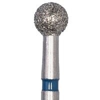 Meisinger 801-027 Medium Diamond Bur, Round, RA (Right Angle), 2.7 mm, Blue, Multi-Use, 5/Pack