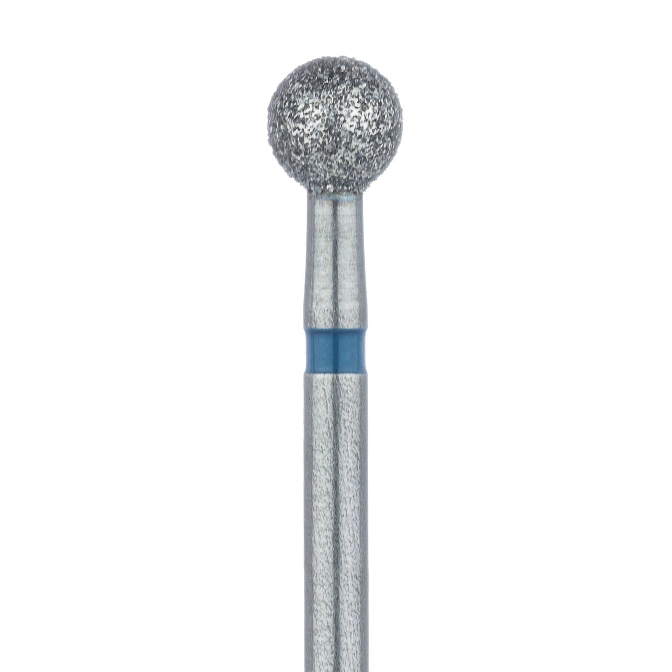 Meisinger 801-033-FG Multi-Use Diamond Bur, Round, 3.3 mm, Medium Grit (Blue), Friction Grip, 2/Pk