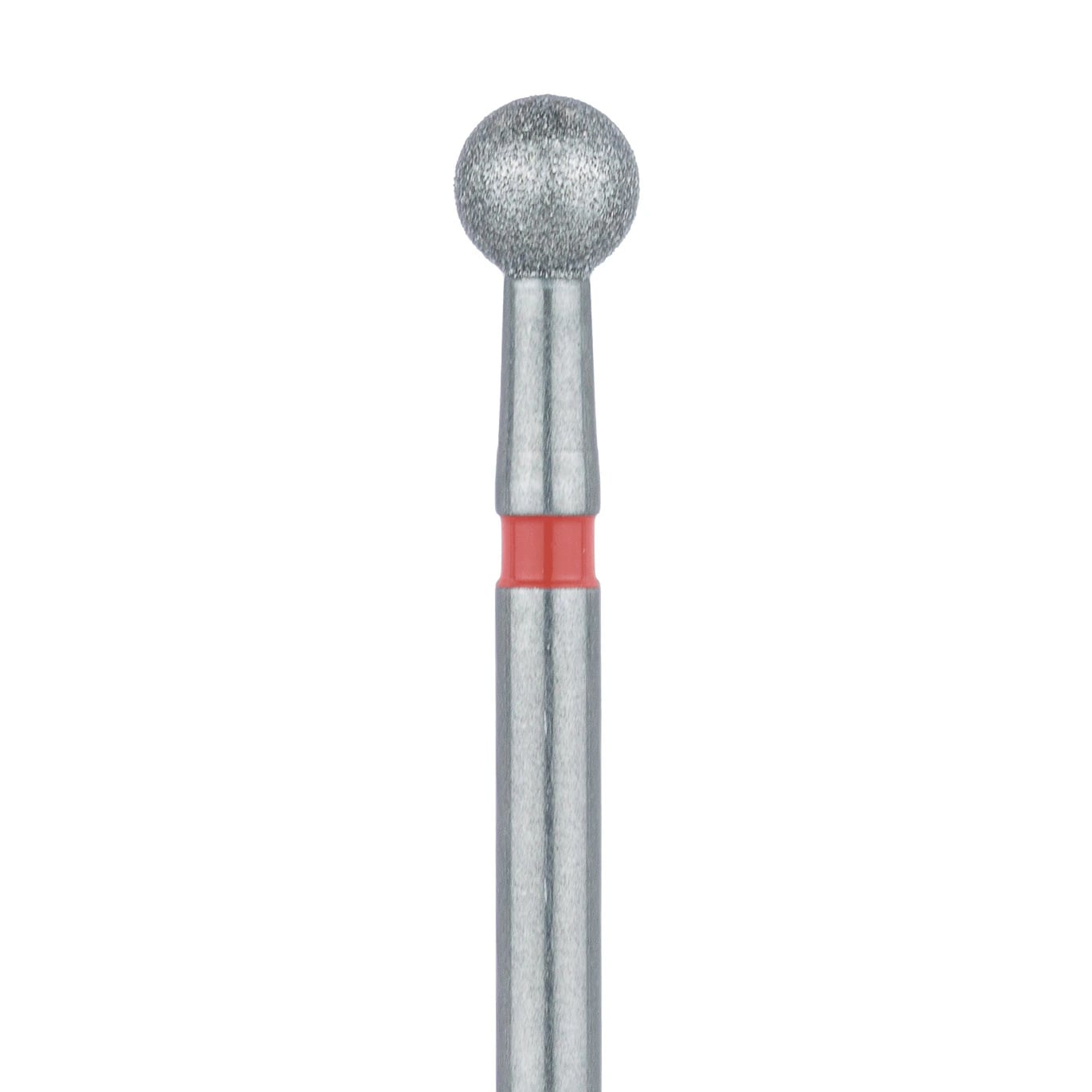 Meisinger 801F-027-FG Fine Diamond Bur, Round, Friction Grip, 2.7 mm, 5/Pk