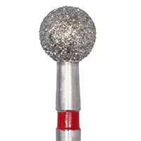 Meisinger 801F-033-RA Fine Diamond Bur, Round 3.3mm, Right Angle, 5/Pack