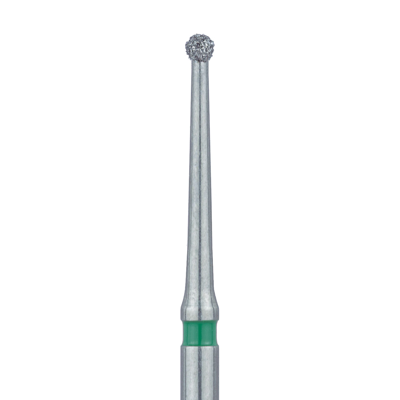 Meisinger 801LG-012-FG Coarse Diamond Bur, Long Round 1.2mm, Friction Grip, Multi-Use, 5/Pk