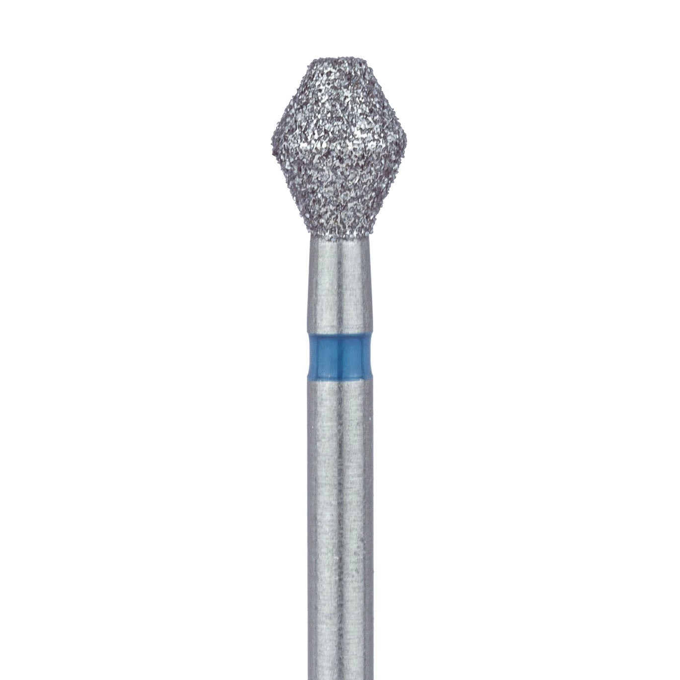 Meisinger 811-033-FG Diamond Bur, FG, Medium Grit, Blue Ring, Barrel Shape, 3.3 mm Head Diameter, 4.0 mm Head Length, 5/Pack