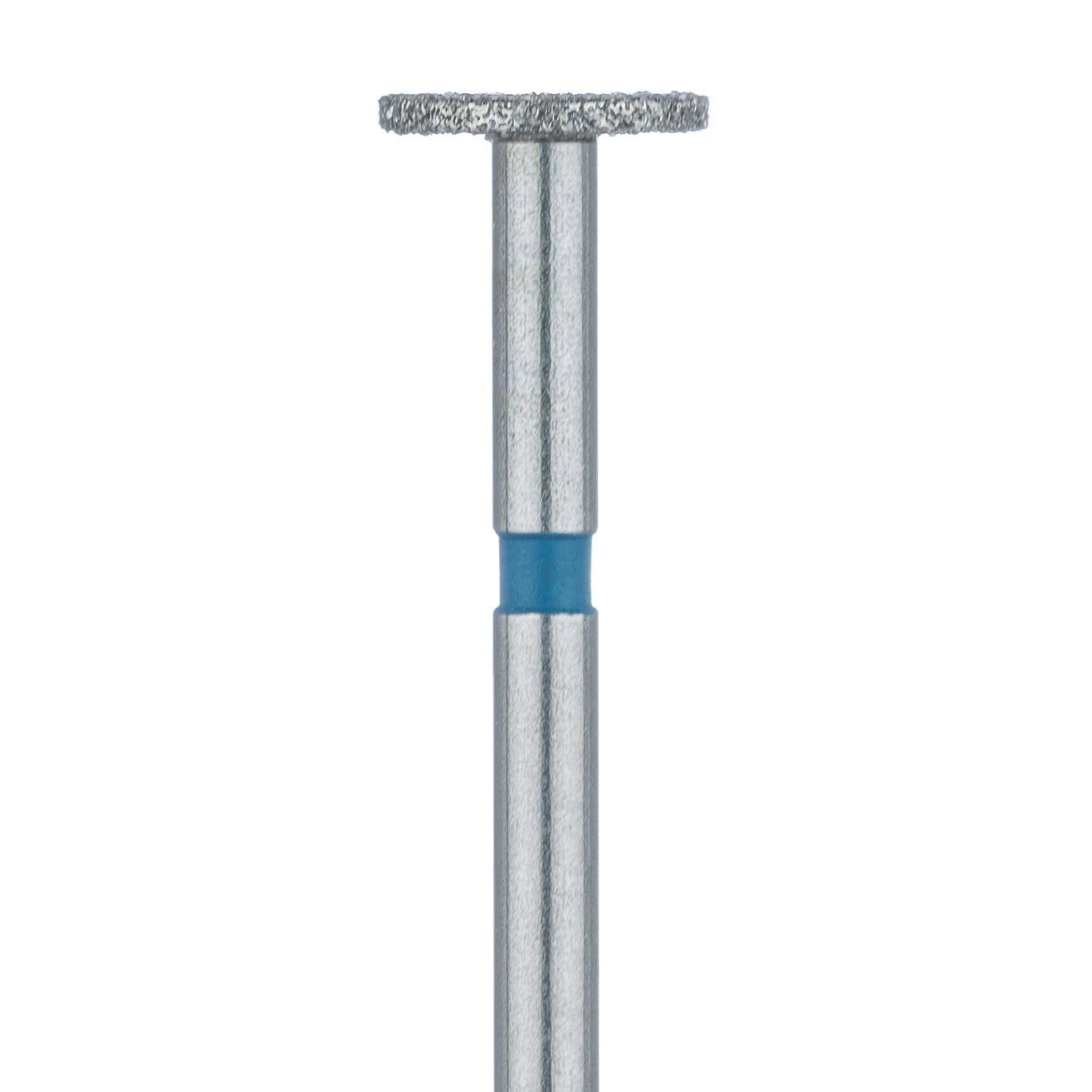 Meisinger 818-050-FG Medium Diamond Bur, Thin Wheel, Friction Grip, 5.0 mm Head Diameter, Blue Ring, 2/Pk