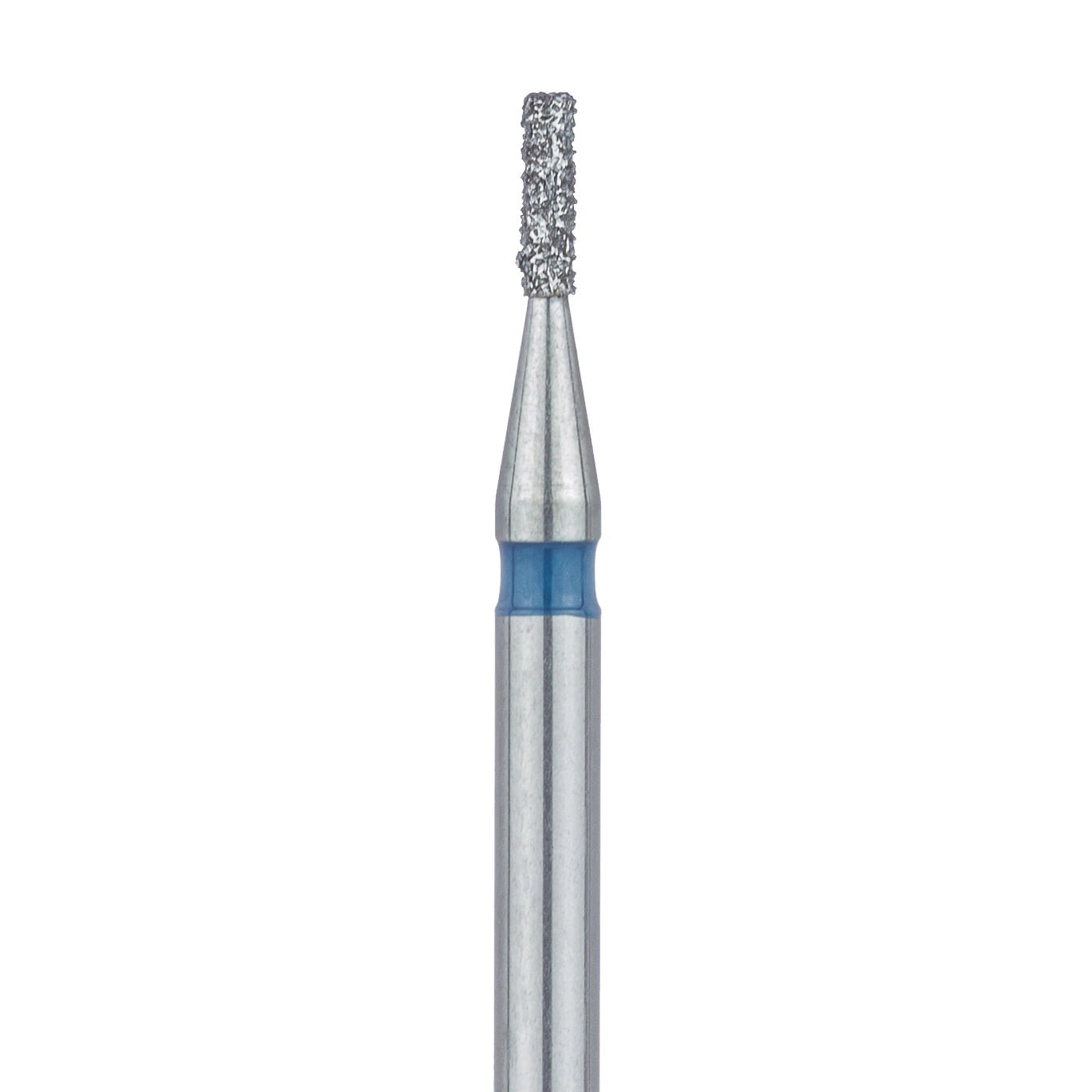 Meisinger 835-008-SS Diamond Bur, Cylinder, Medium Grit, 0.8 mm Diameter, Friction Grip Short Shank, 5/Pk