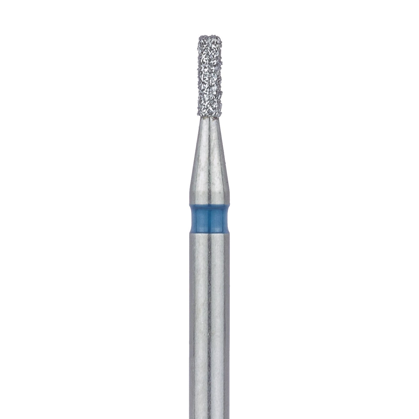 Meisinger 835-009-FG Diamond Bur, Cylinder, Flat End, Medium Grit, 0.9 mm Diameter, 3.0 mm Head Length, Friction Grip, 5/Pk