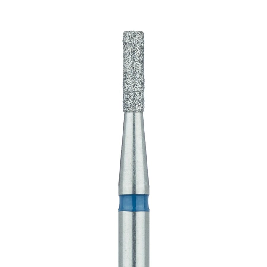 Meisinger 837-016-HP Diamond Bur, Medium Grit, Long Cylinder, 1.6 mm Diameter, HP Shank, 5/Pack