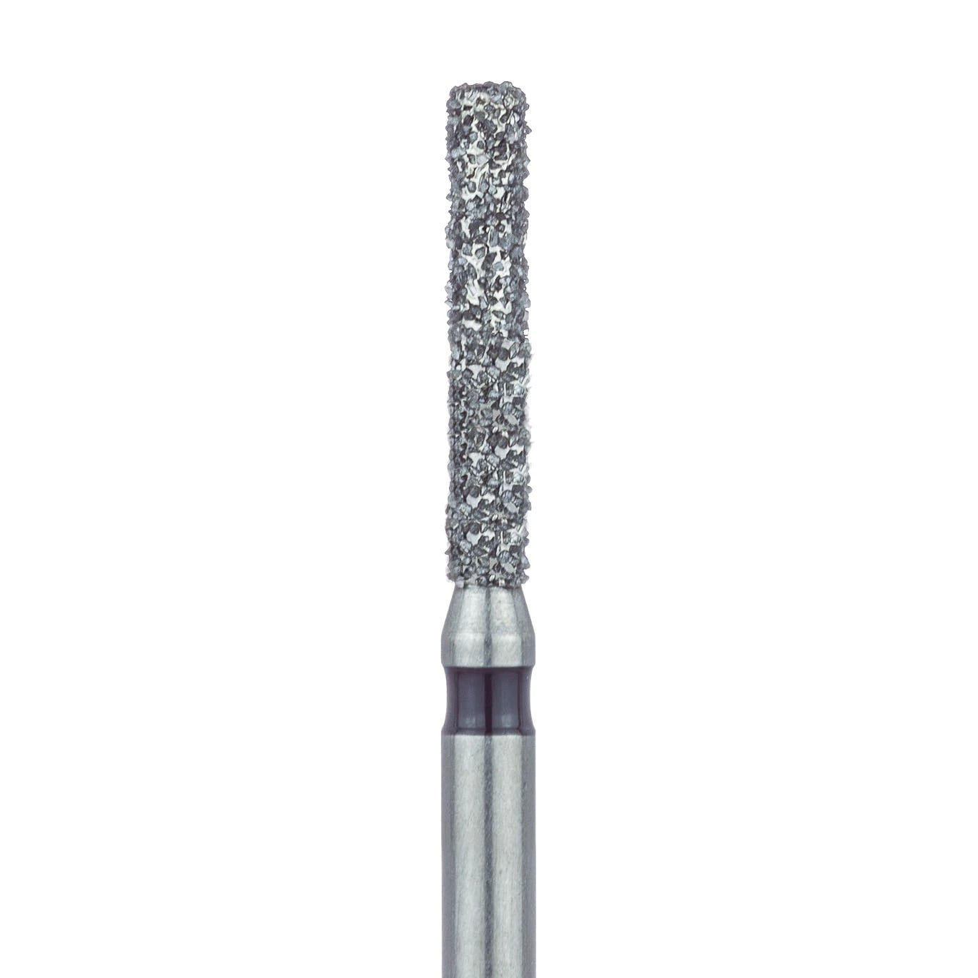 Meisinger 837LH-014-FG Diamond Bur, FG, Super Coarse, Black, Long Cylinder, Flat End, 1.4 mm Head Diameter, 8.0 mm Head Length, 5/Pkg
