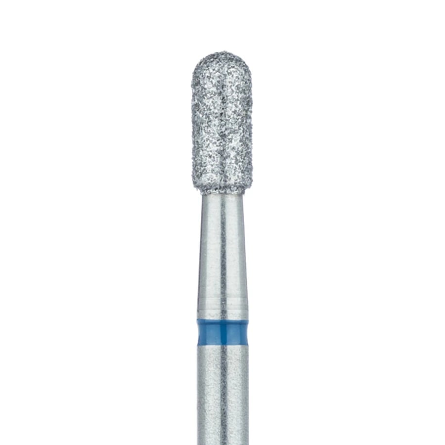 Meisinger Multi-Use Diamond Bur, HP, Long Round End Cylinder, #838L, 2.7 mm, Medium Grit, Blue Ring, 5/Pk, 838L-027-HP