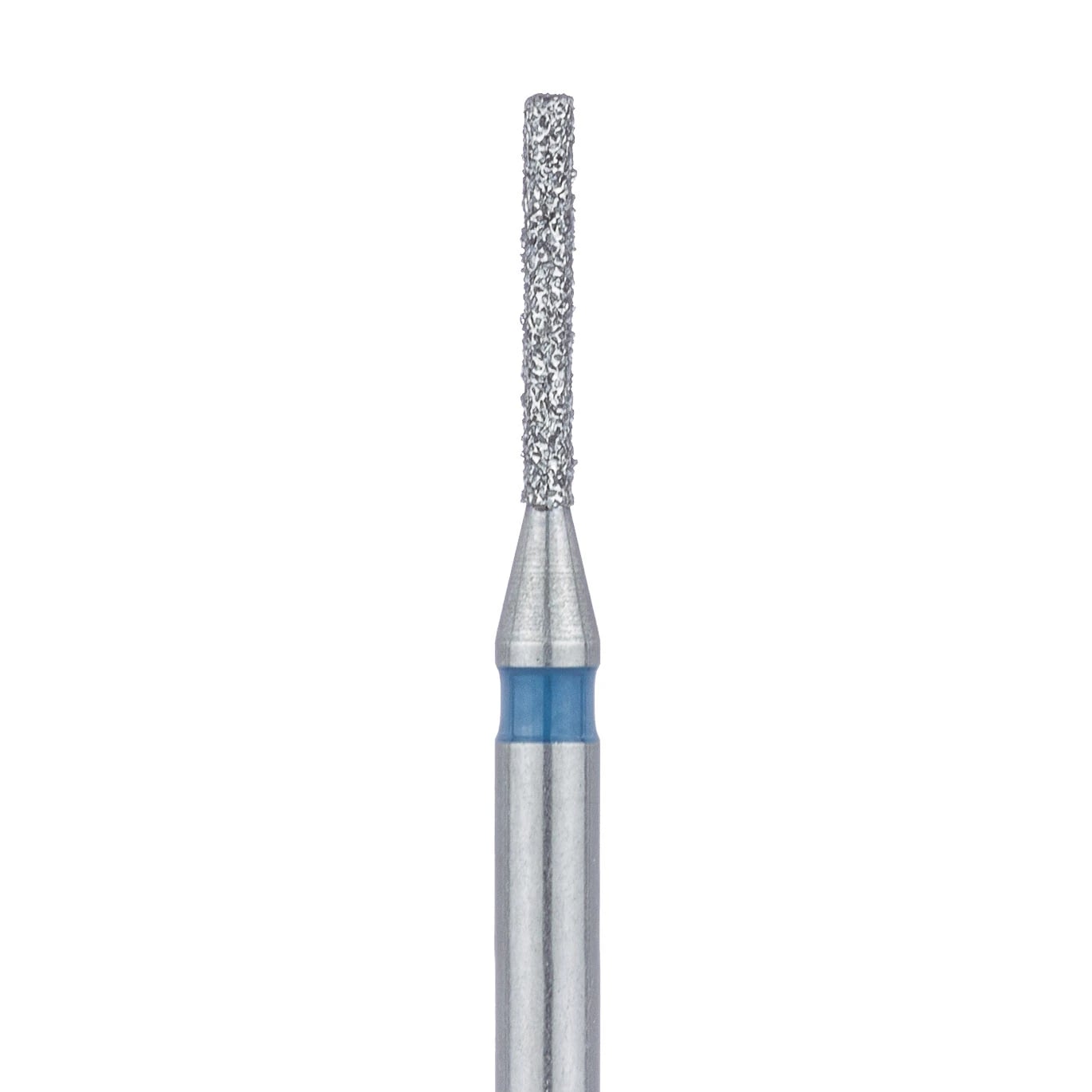 Meisinger 841-008-FG Diamond Bur, Round Edge Cylinder, Medium Grit, 0.8 mm Head Diameter, 6 mm Working Length, Friction Grip, 5/Pack