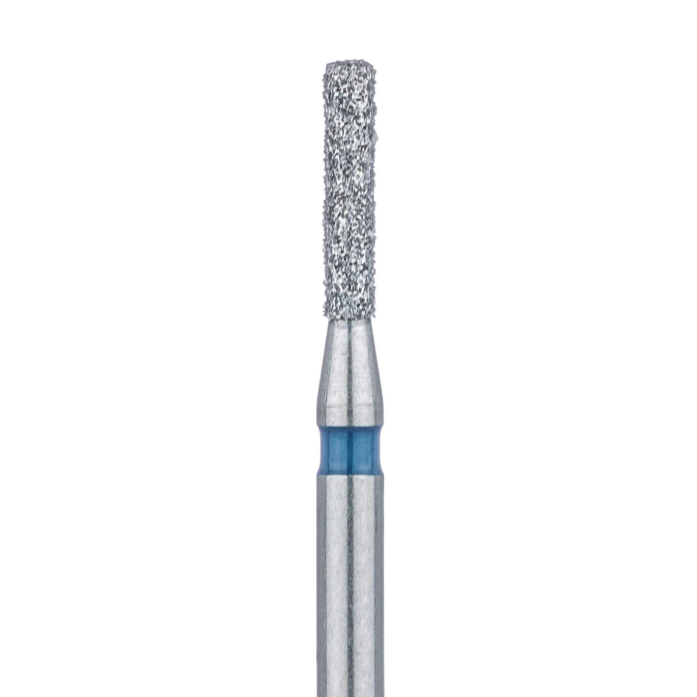 Meisinger 841-012-FG Multi-Use Diamond Bur, Round Edge Cylinder, Medium Grit, 1.2 mm Diameter, 6 mm Working Length, Friction Grip, 5/Pk