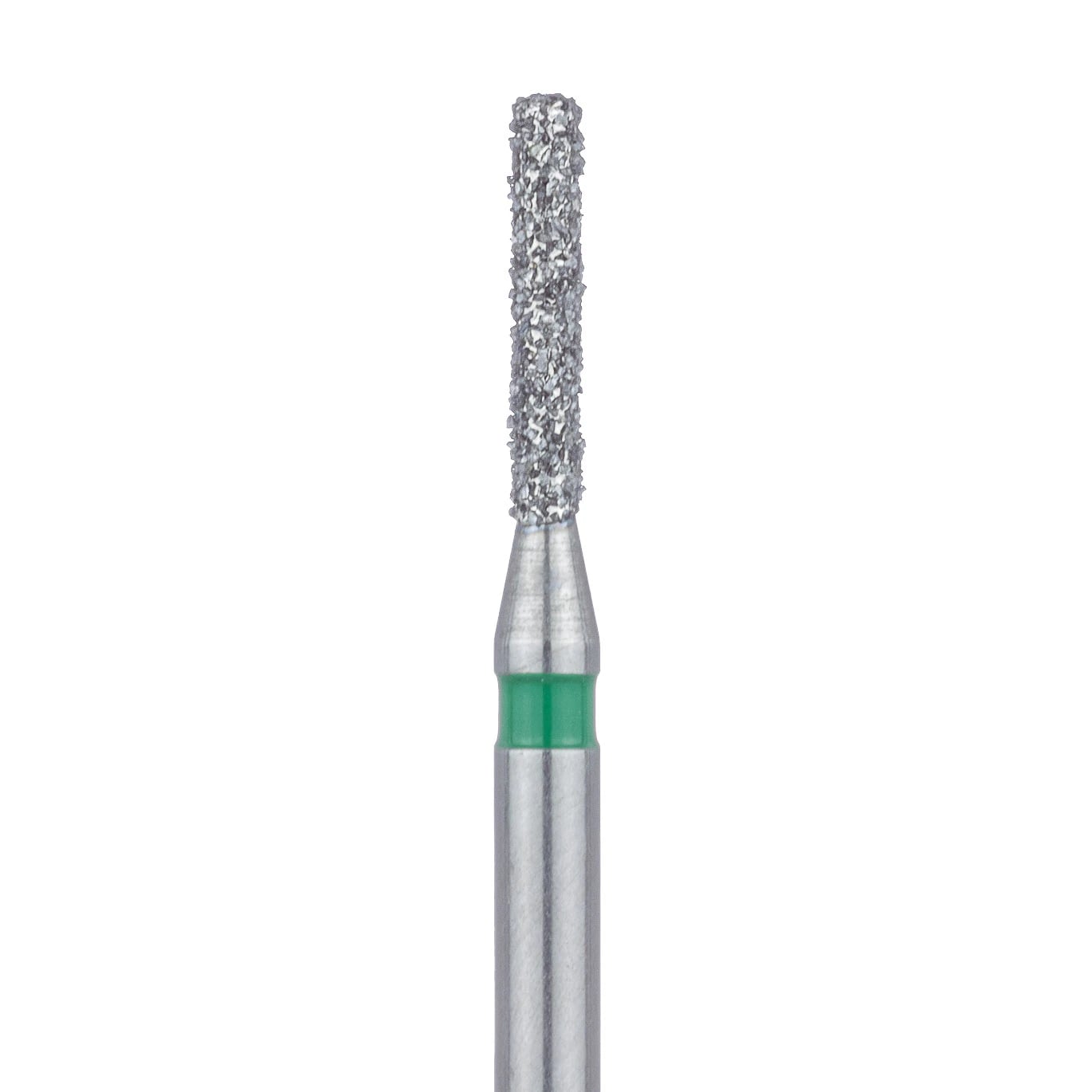 Meisinger Multi-Use Diamond Bur, Friction Grip, Round-Edge Long Cylinder, 841G, 1.2 mm, Coarse, Green, 5/Pk, 841G-012-FG