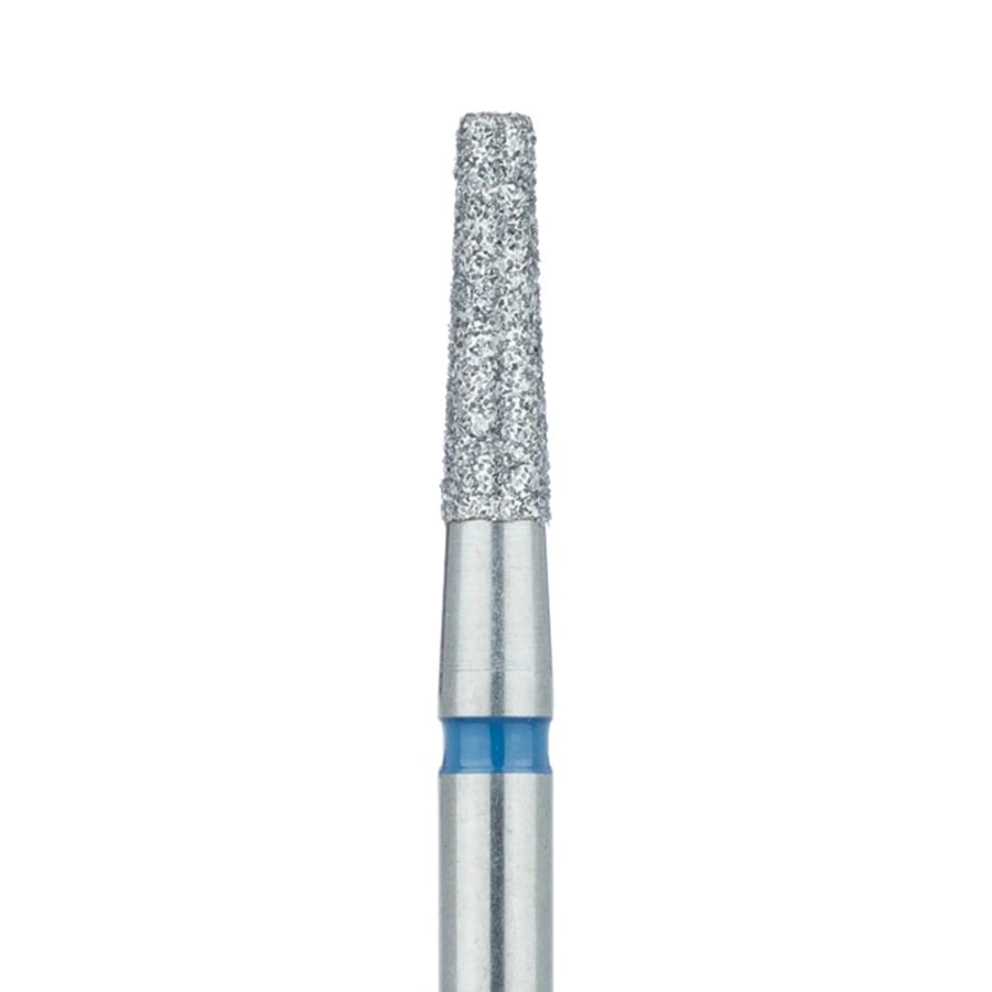 Meisinger Diamond Bur #847-023-HP, Medium Grit, Flat End Taper (Cone), 2.3 mm Diameter, 8 mm Working Length, HP Shank, 5/Pack