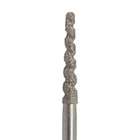 Meisinger 847D-016-FG Diamond Bur, Flat End Taper, Medium Grit, 1.6 mm Diameter, Friction Grip, 5/Pack