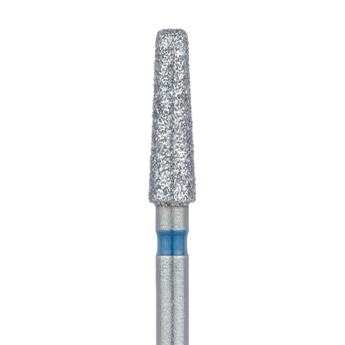 Meisinger 847R-023-FG Multi-Use Diamond Bur, Medium Grit, Blue Ring, Round Edge Tapered, Friction Grip, 2.3 mm Head, 5/Pk