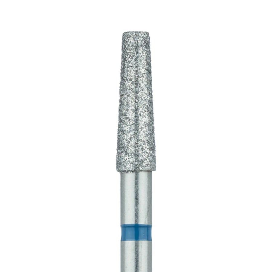 Meisinger 848-031-HP Diamond Bur, Flat End Tapered, Medium Grit, 3.1mm Diameter, 10mm Working Length, HP Shank, 2/Pk