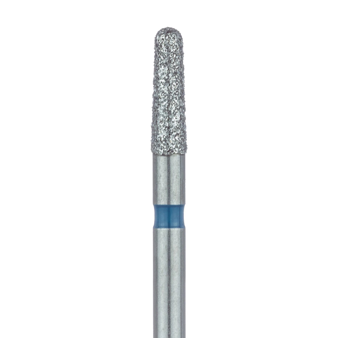 Meisinger 849-018-FG Multi-Use Diamond Bur, Round End Tapered, Medium Grit (Blue), 1.8 mm Head Diameter, 6.0 mm Head Length, Friction Grip, 5/Pack