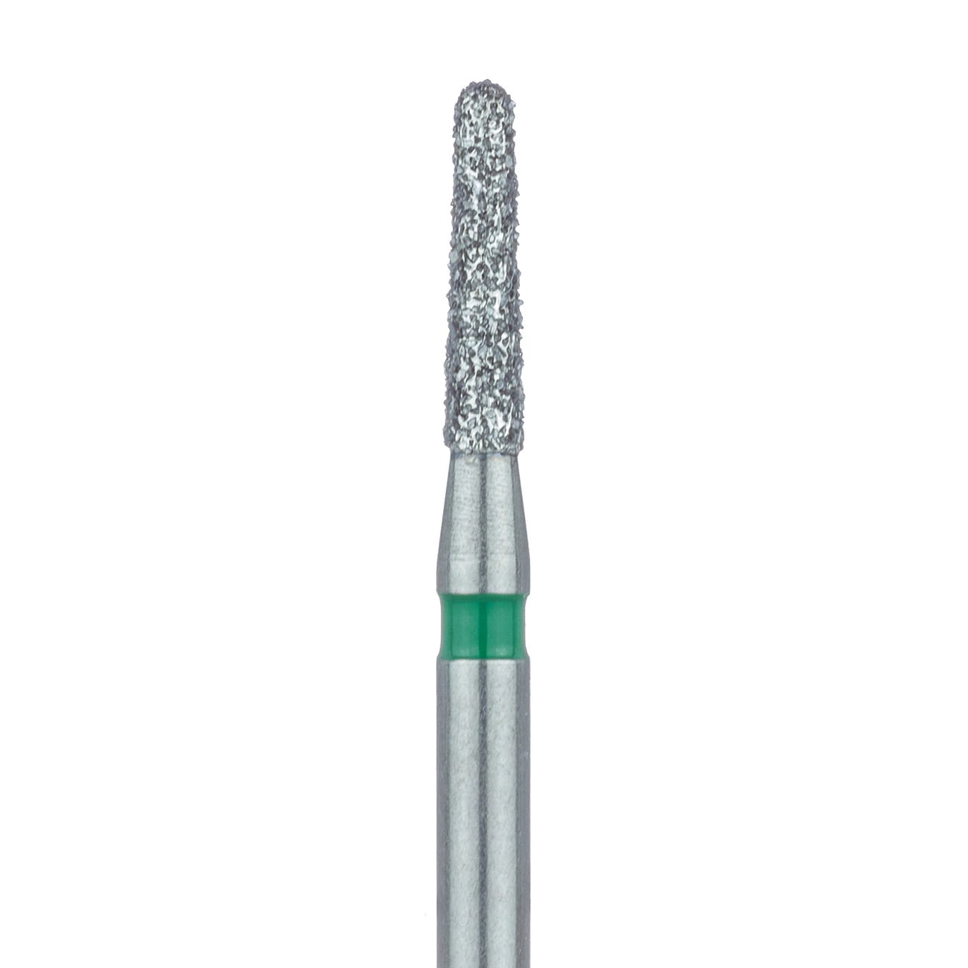 Meisinger 849G-014-FG Coarse Diamond Bur, Round End Taper (Chamfer), Friction Grip, 1.4 mm Diameter, 6 mm Working Length, 5/Pack