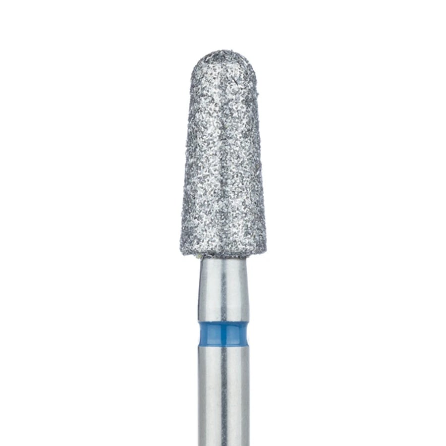 Meisinger 850 Round End Taper Diamond Bur, Medium Grit, HP (Handpiece) Shank, 4.0 mm Diameter, 8.0 mm Working Length, 2/Pkg, #850-040-HP