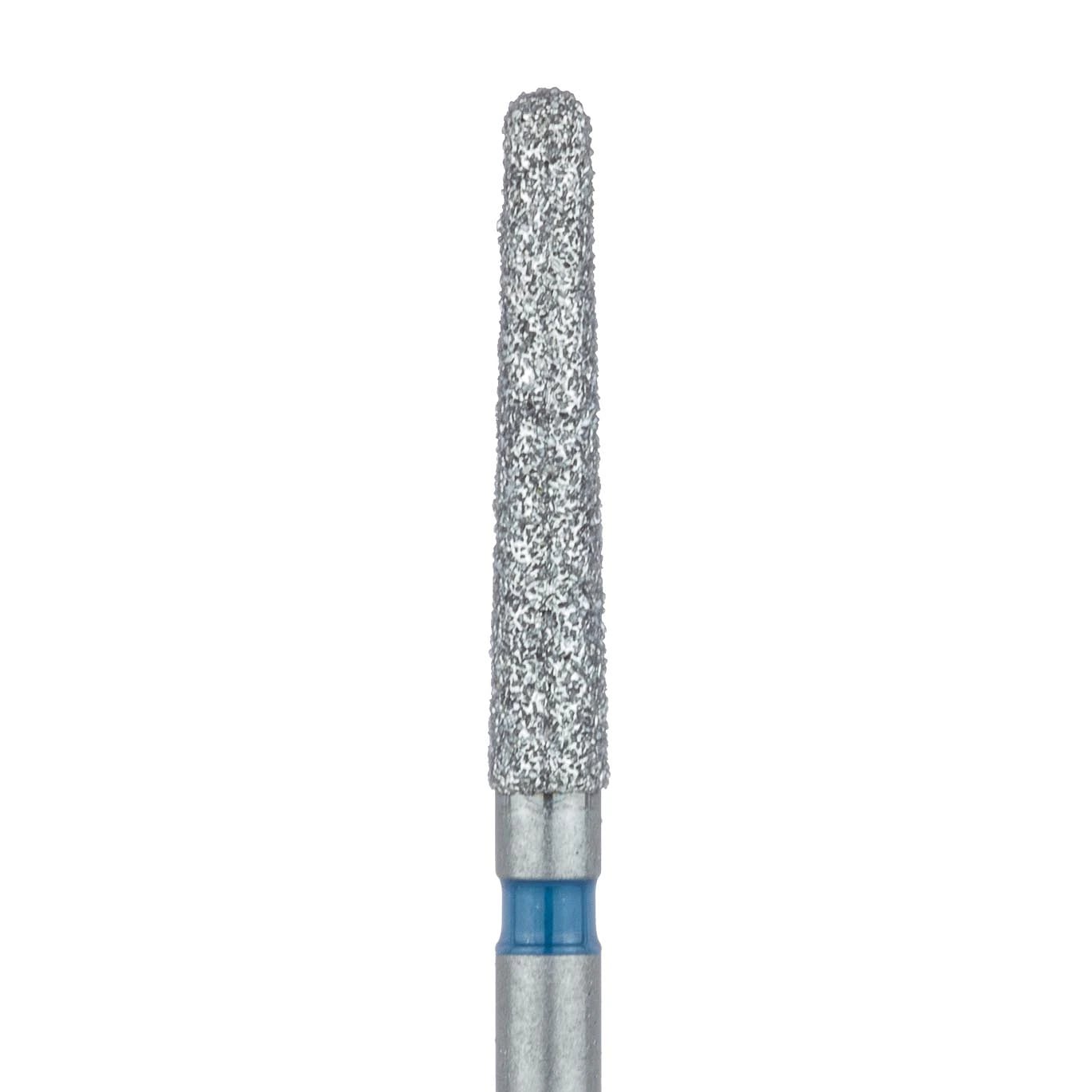 Meisinger 852-018-FG Diamond Bur, FG, Medium Grit, Blue Ring, Round End Taper (Cone), 1.8 mm Head Diameter, 10.0 mm Head Length, 5/Pkg
