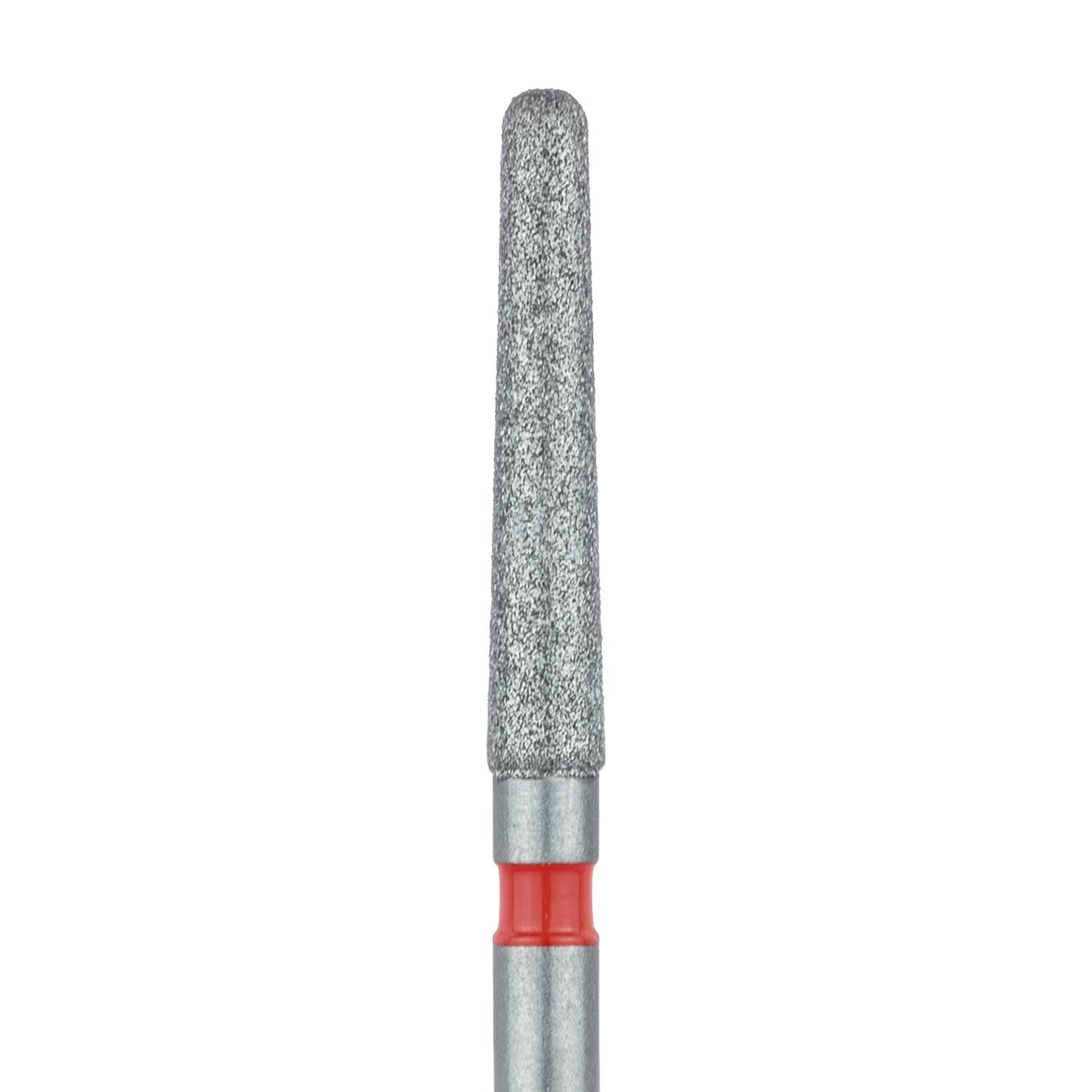 Meisinger Multi-Use Diamond Bur, FG, Long Round End Taper Chamfer, #852F, 1.8 mm, Fine, Red, 5/Pk, 852F-018-FG