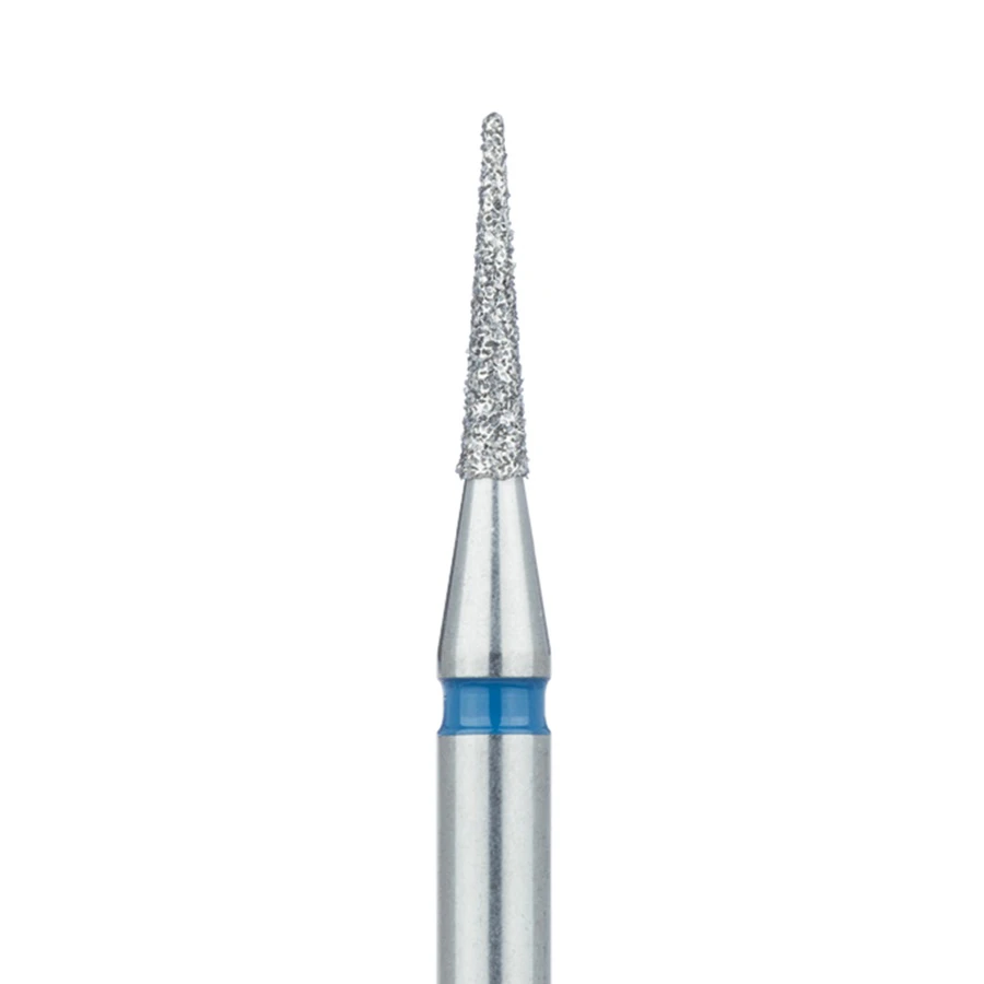 Meisinger 858-014-HP Medium Diamond Bur, Needle Shape, 1.4 mm Head, 8 mm Working Length, Multi-Use, 5/Pack