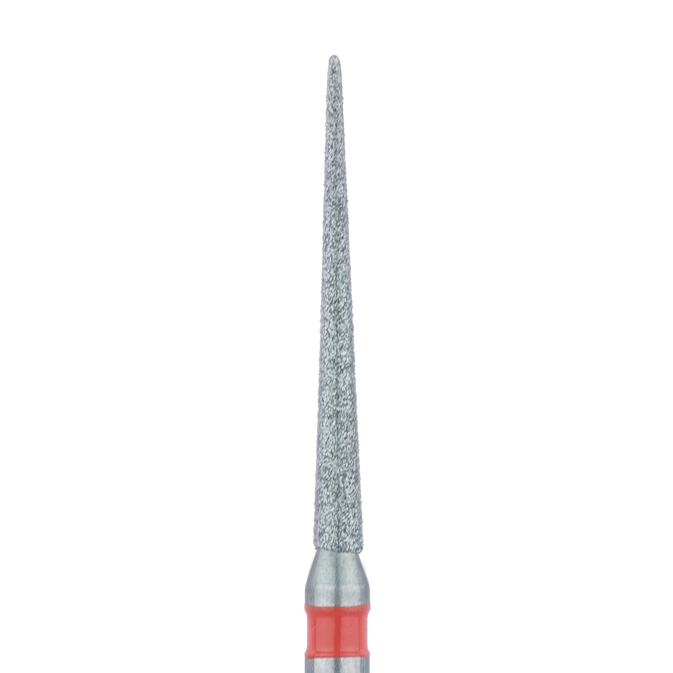 Meisinger 859LF-012 Fine Diamond Bur, Long Needle, Friction Grip, 1.2mm, Red, 5/Pack