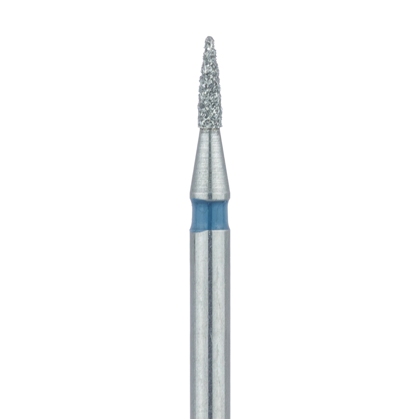 Meisinger 860-010-FG Medium Diamond Bur, Short Flame, Friction Grip, 1.0 mm Head, 5/Pack