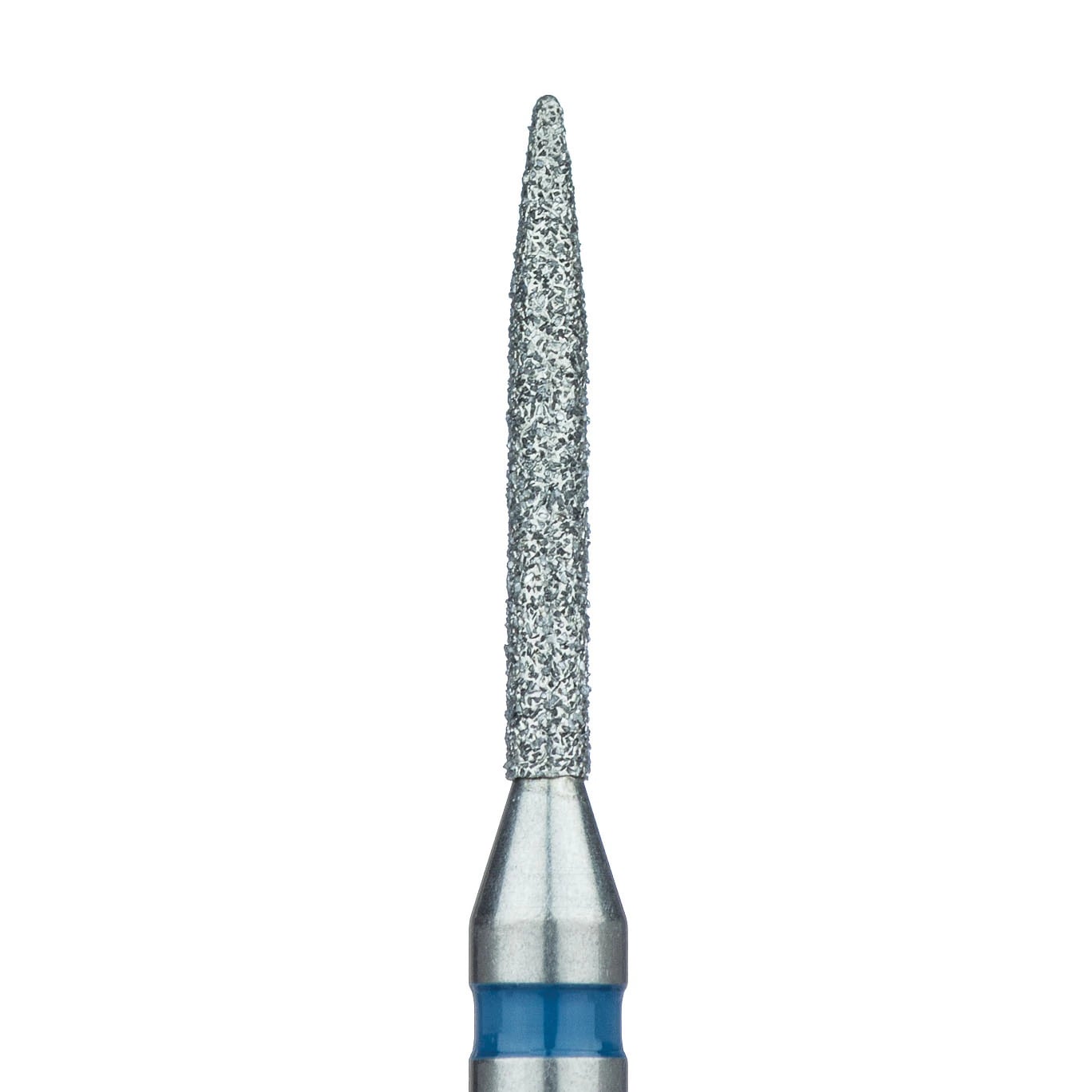 Meisinger 863-012-RA Multi-Use Diamond Bur, Flame Shape, 1.2 mm Diameter, Medium Grit, Right Angle, 5/Pk