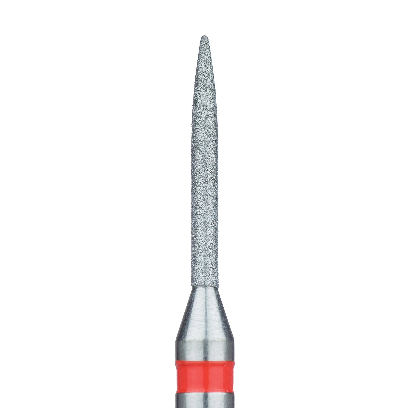 Meisinger 863F-012-RA Fine Diamond Bur, Long Flame, Right Angle, 1.2 mm, 5/Pk
