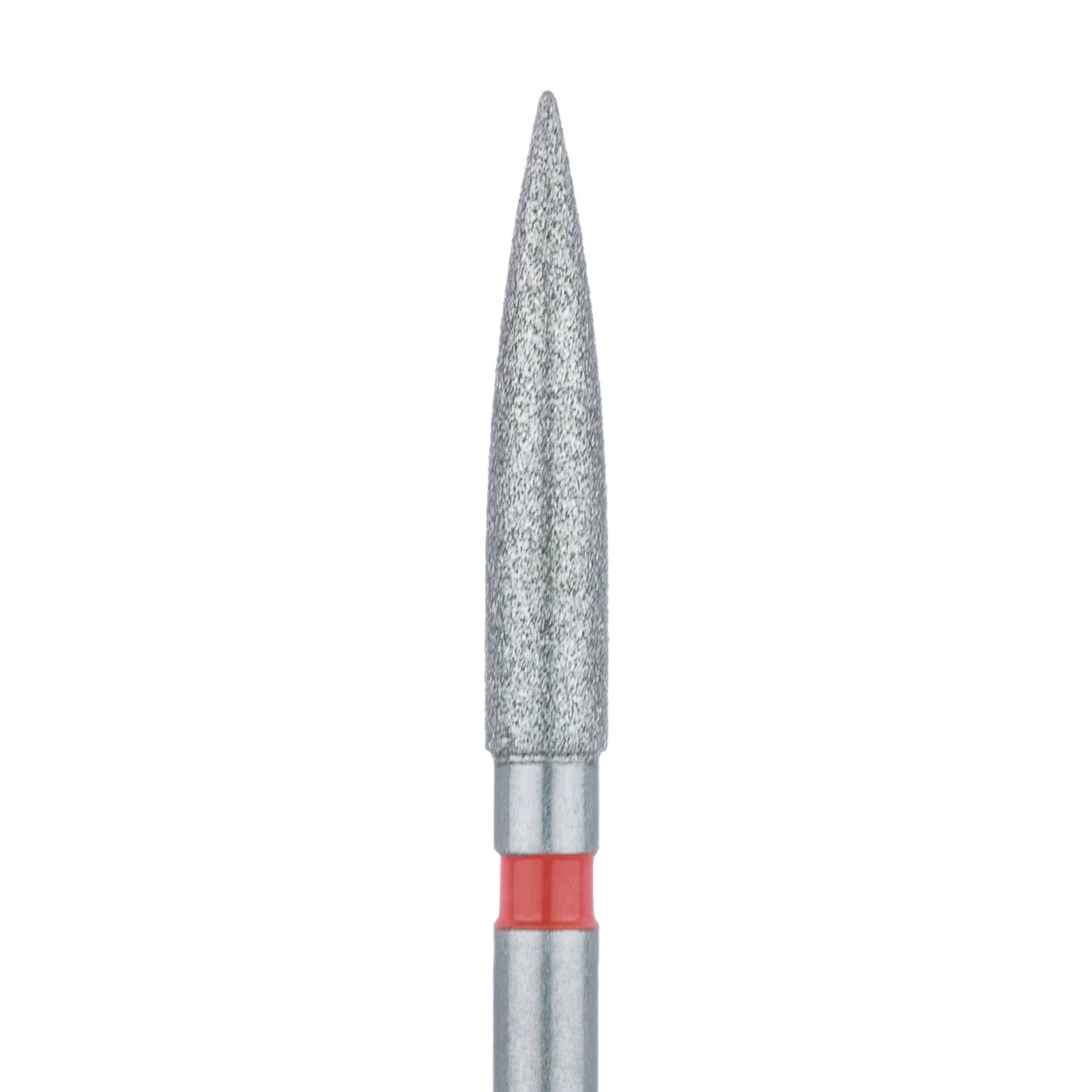 Meisinger 863F-018-FG Fine Diamond Bur, Long Flame, Friction Grip, 1.8 mm, 5/Pk