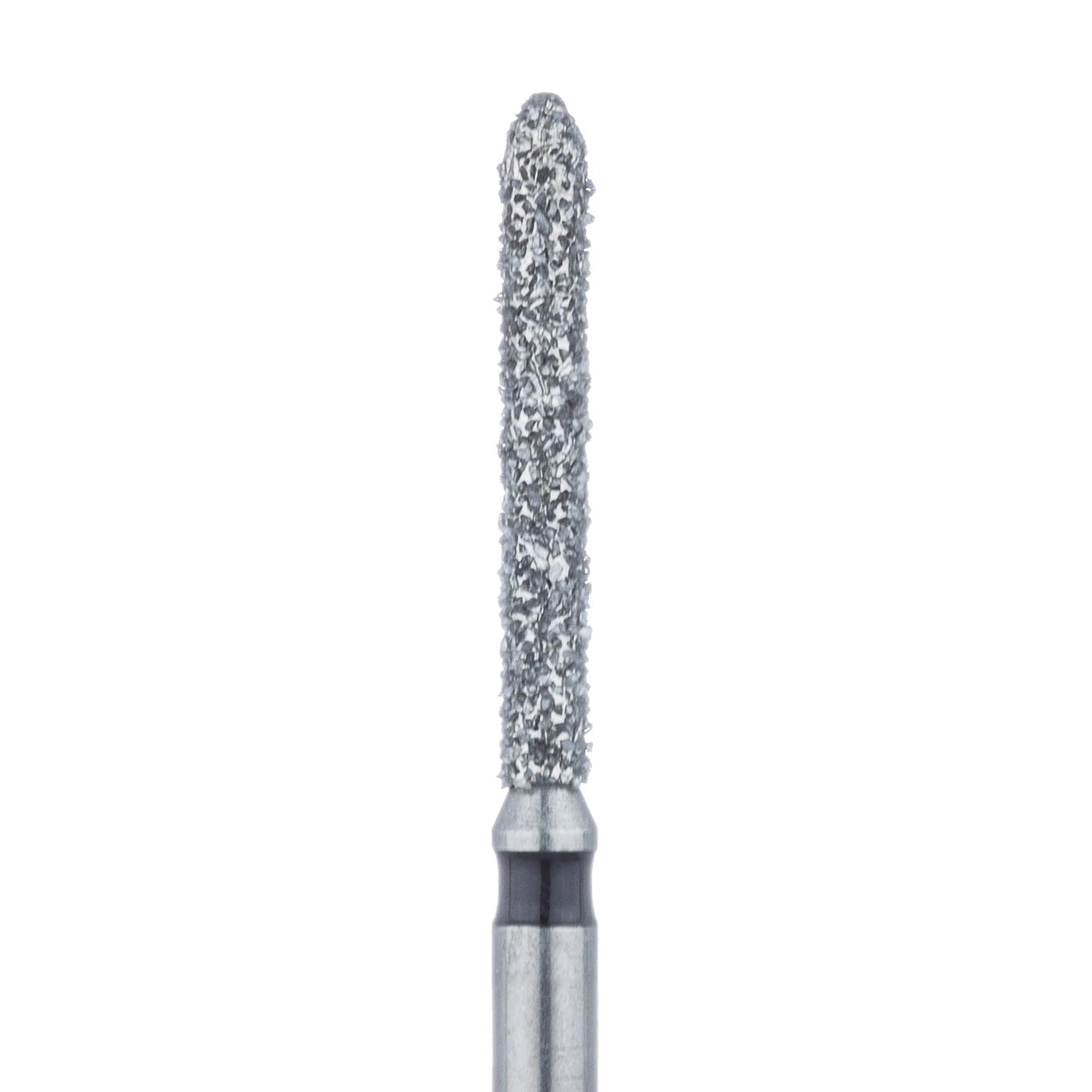 Meisinger 869H-014-FG Super Coarse Diamond Bur, Torpedo, Friction Grip, 1.4 mm, 10 mm Working Length, 5/Pk