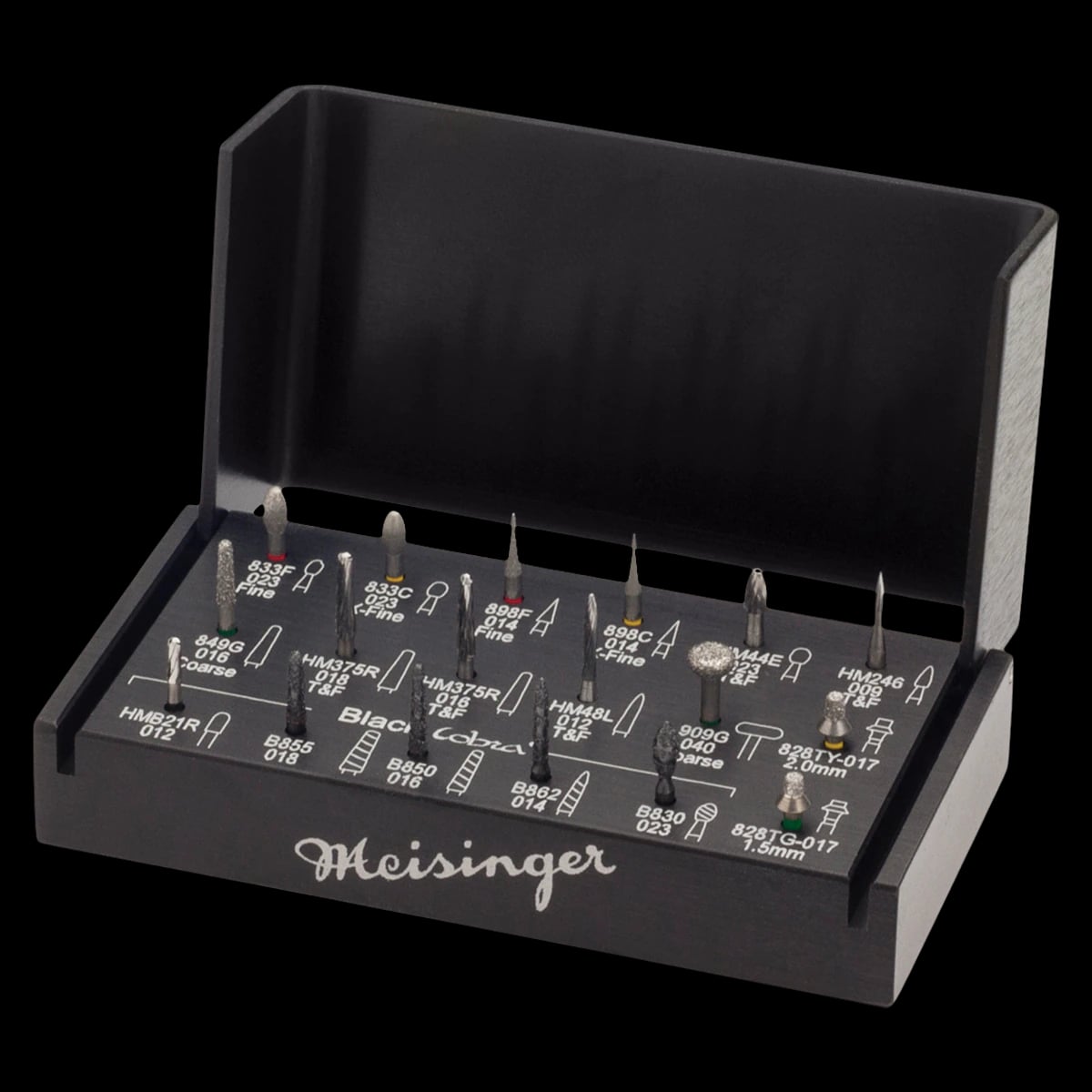 Meisinger Prep and Finishing Kit by Dr. James Klim, 18 Burs, 0.9MM, JK02