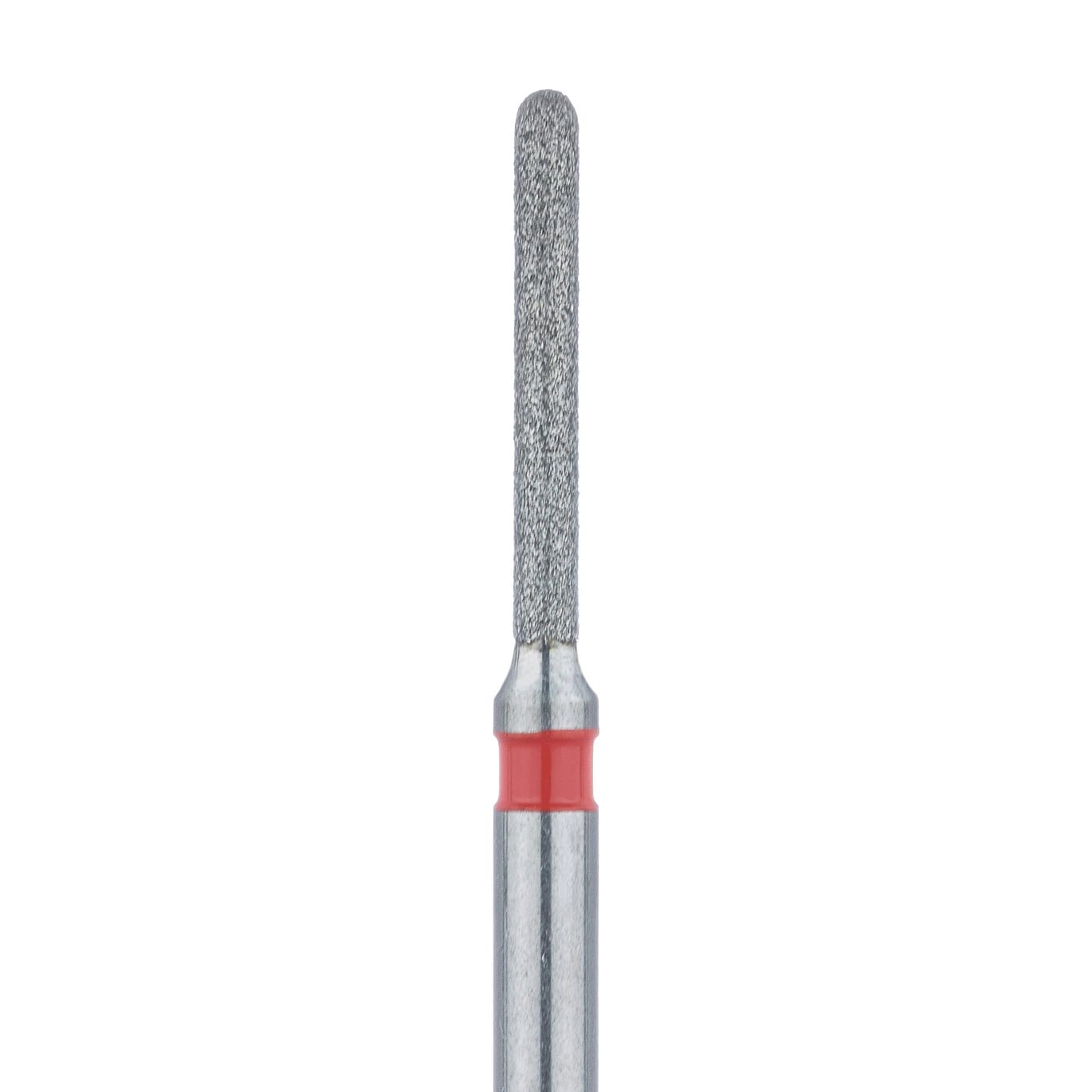 Meisinger Multi-Use Diamond Bur, Friction Grip, Round-End Cylinder, 881F, 1.0 mm, Fine, Red, 5/Pk, 881F-010-FG