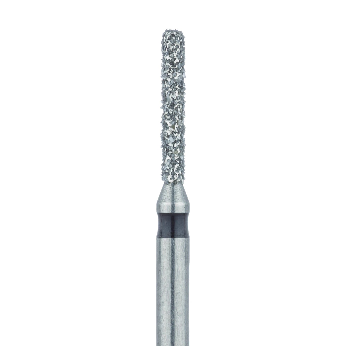 Meisinger 883H-012-FG Diamond Bur, Super Coarse (Black), Round End Cylinder, FG, 1.2 mm Head Diameter, 7.0 mm Head Length, 5/Pkg