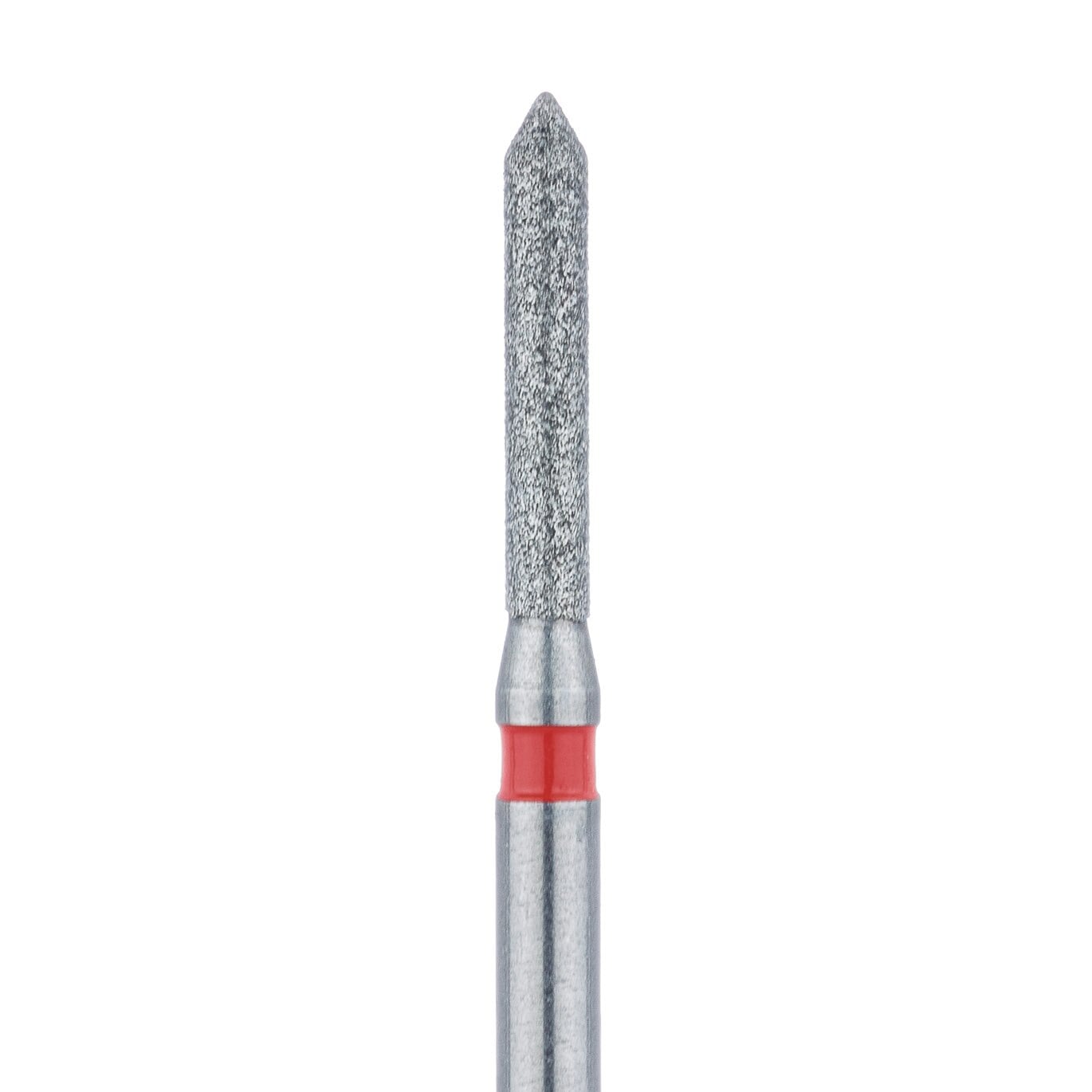 Meisinger 885F-014-FG Fine Diamond Bur, Pointed Cylinder, Bevel End, Friction Grip, 1.4 mm Head Diameter, 8.0 mm Head Length, 5/Pkg