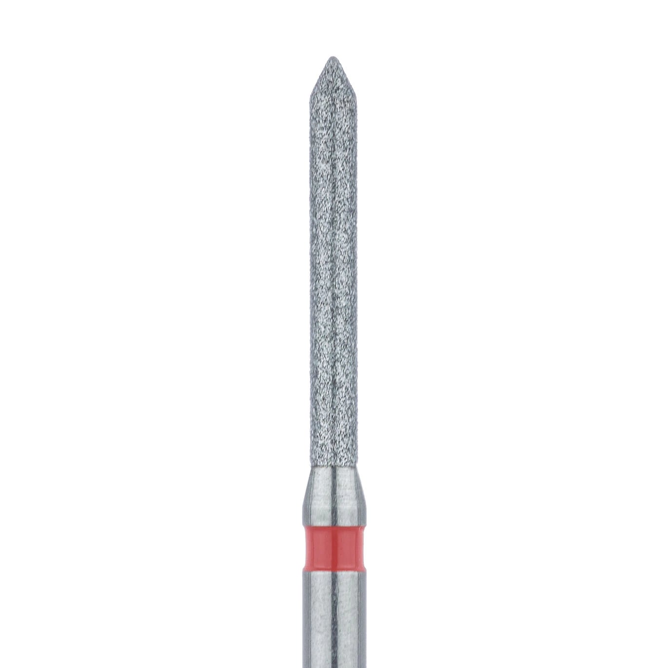 Meisinger 886F-012-FG Fine Diamond Bur, Pointed Cylinder, Bevel End, Friction Grip, 1.2 mm Head Diameter, 10.0 mm Head Length, 5/Pkg