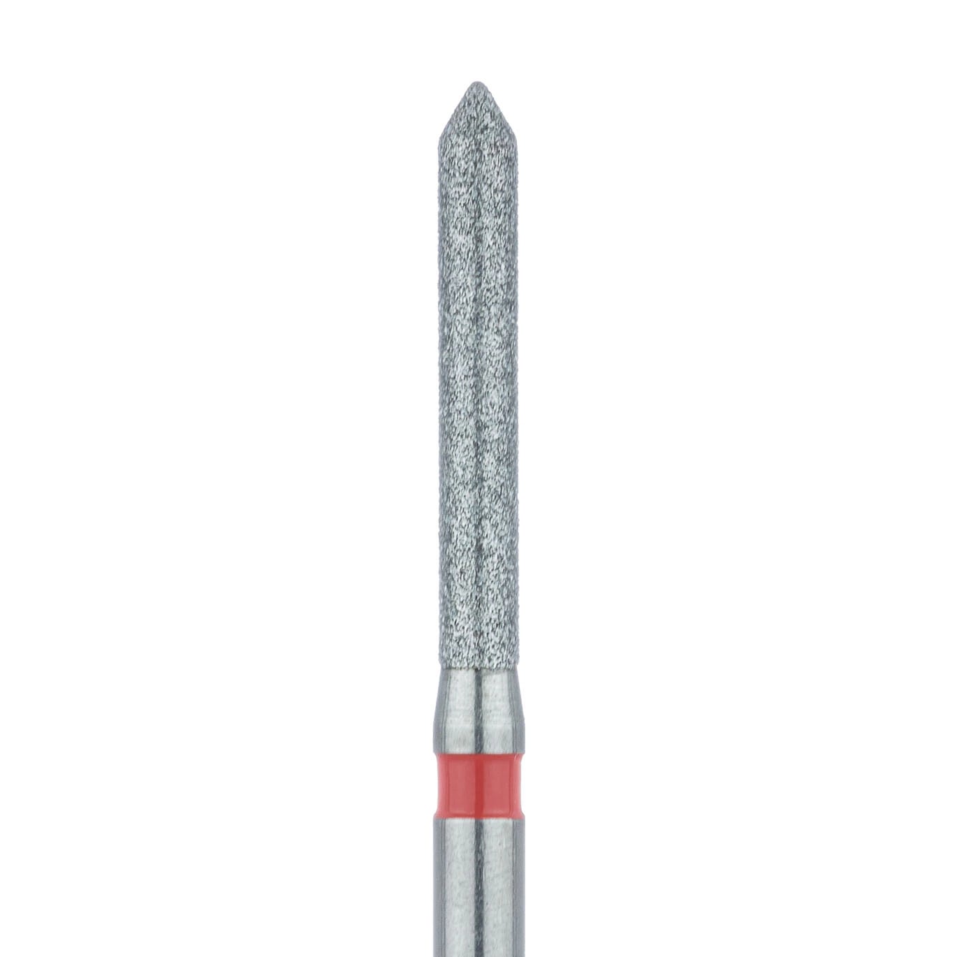 Meisinger 886F-014-FG Fine Grit Diamond Bur, Pointed Cylinder with Bevel Tip, Friction Grip, 1.4 mm Head Diameter, 10.0 mm Head Length, 5/Pkg