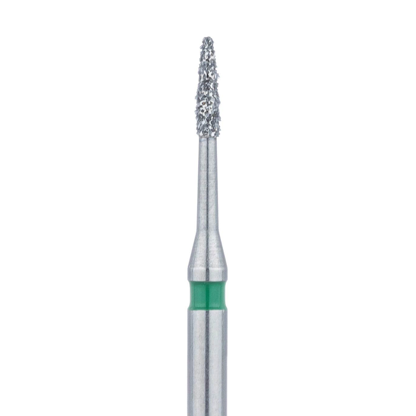 Meisinger Multi-Use Diamond Bur, Friction Grip, Short Flame, 889LG, 0.9 mm, Coarse, Green, 5/Pk, 889LG-009-FG