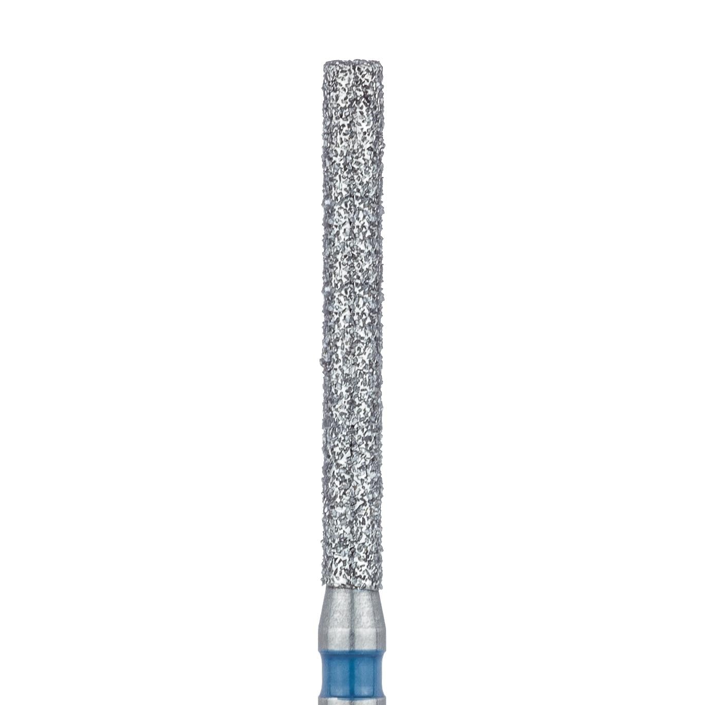 Meisinger 891-014-FG Multi-Use Diamond Bur, Extra Long Flat End Cylinder, Medium Grit, 1.4 mm Diameter, Friction Grip, 5/Pack