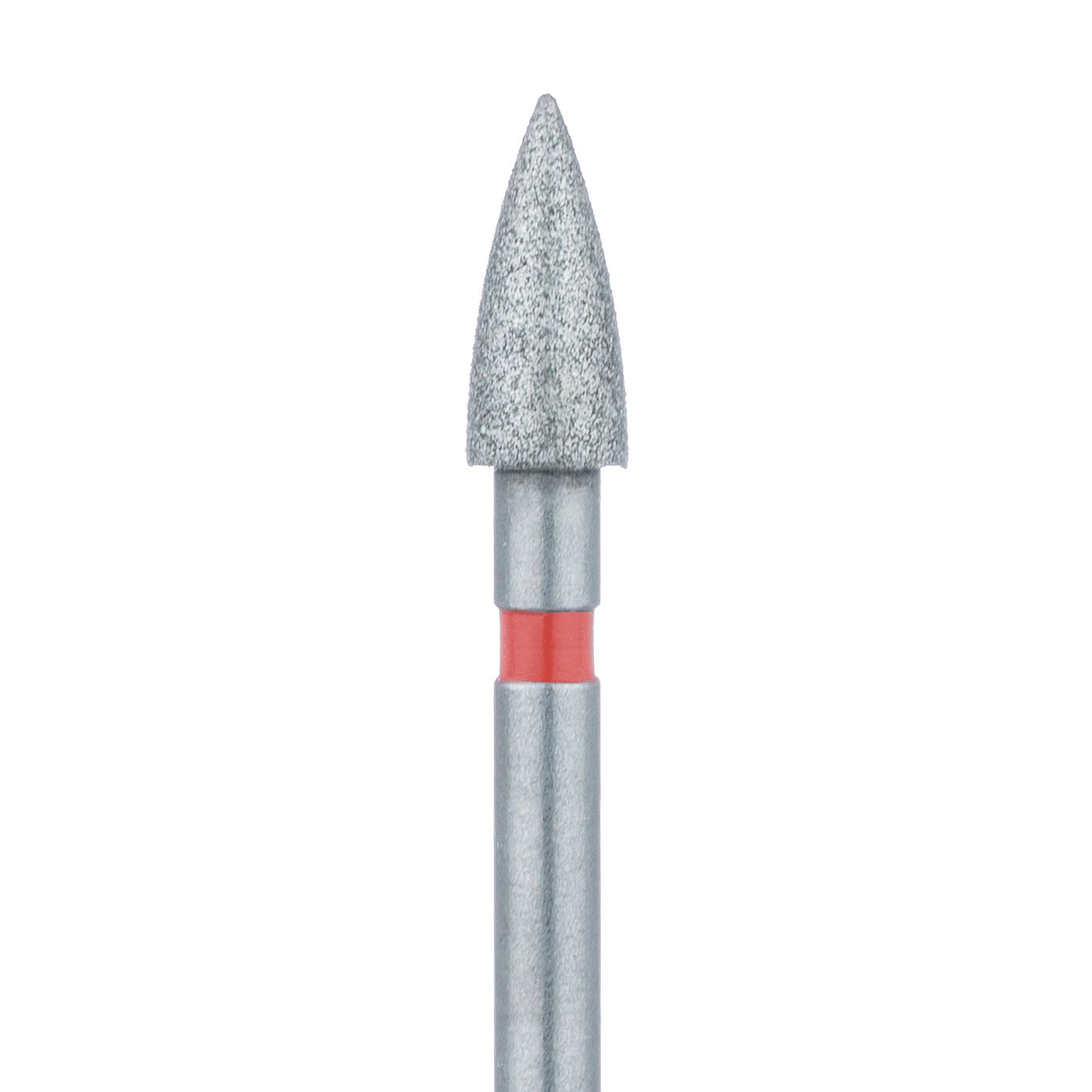 Meisinger Multi-Use Diamond Bur, FG, Flame, #896F, 2.5 mm, Fine Grit, Red Ring, 5/Pk, 896F-025-FG