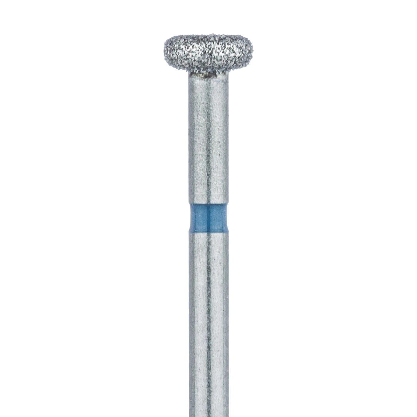 Meisinger 909-035-FG Diamond Bur, Wheel/Donut Shape, Medium Grit, Blue Ring, Friction Grip, 3.5 mm Head Diameter, 1.3 mm Head Length, 5/Pkg