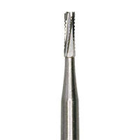 Meisinger Tungsten Carbide Bur, HM 31, Straight Fissure Cross Cut, FG, Size 556, 0.9 mm Diameter, 100/Pkg