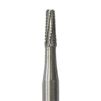 Meisinger Tungsten Carbide Bur #699, Tapered Fissure Cross Cut, Friction Grip, 0.9 mm Diameter, 100/Pack, C0699FG