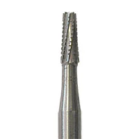 Meisinger FG Carbide Bur #702, Tapered Fissure Cross-Cut, Friction Grip, 1.6 mm Head, 100/Pack, C0702FG
