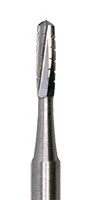 Meisinger Tungsten Carbide Bur #1557, HM 31R, Straight Dome Cross Cut, Friction Grip, 1.0 mm Diameter, 100/Pkg (C1557FGOP)